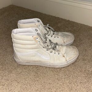 White Vans High-Top Sneakers